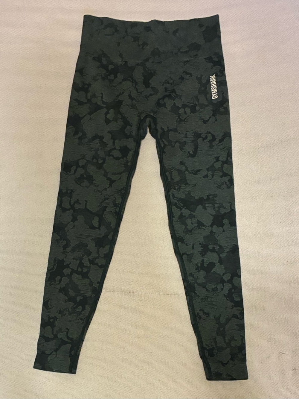Gymshark Camo Seamless High Waisted Leggings Black Gray Jacquard Camo Xs/S